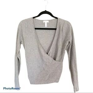 Leith grey ribbed wrap sweater NWT. 3X